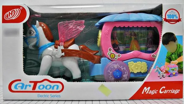 Cavallo e carrozza in plastica «CARTOON ELECTRIC SERIES / MAGIC CARRIAGE» (HD)