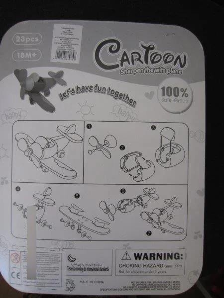 Giocattolo di plastica «Cartoon-Sharpen the wits plane» (Xin Tai)