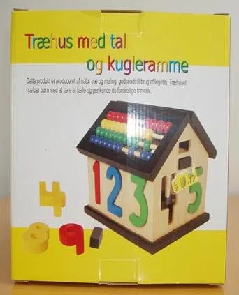 Casa di legno con numeri e abaco (Toy and Game)