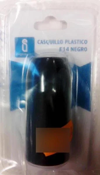 Portalampada «Casquillo Plastico E14 Negro - E14 Plastic Lamp Holder Black» (AIGOSTAR)