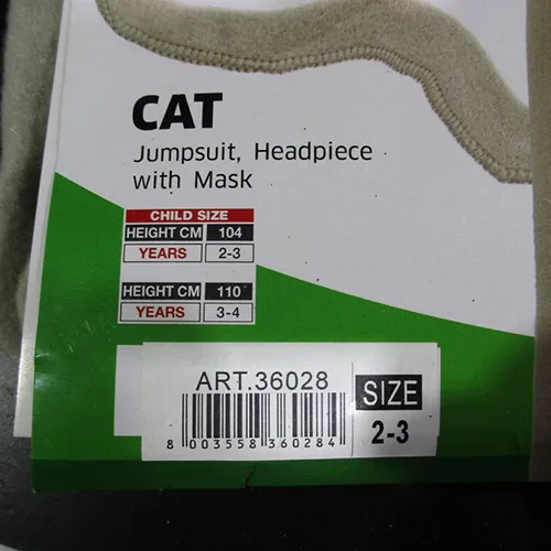 Costume da fancy-dress «CAT» — foto 2 dell'alert SR/02387/25