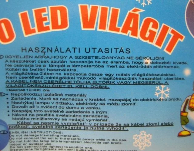 Catena di illuminazione "100 LED VILÁGIT" (luce 100 LED) (A.I.&amp;E)