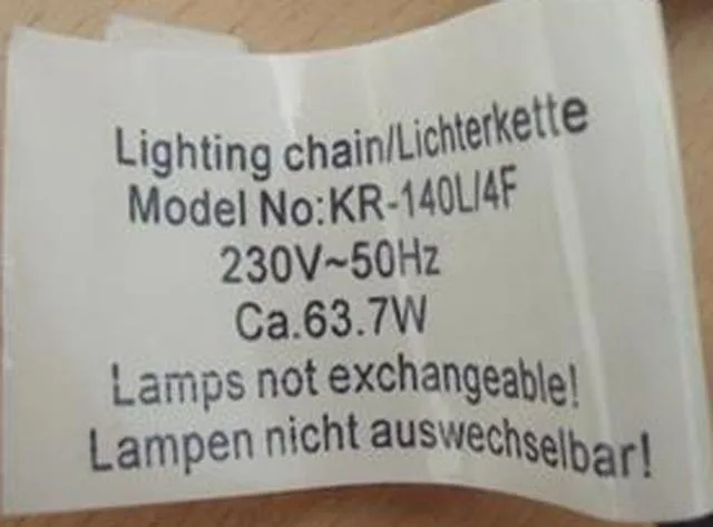 Catena di illuminazione &amp; #13; &amp; #13;1.        60 Mini luci &amp; #13; &amp; #13;2. — foto 11 dell'alert 0838/11