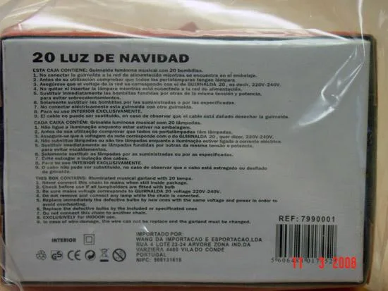 Catene di illuminazione – 20 Luz de navidad — foto 2 dell'alert 0484/08