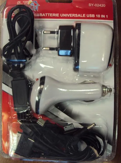 Alimentatore USB «Cavo CaricaBatterie Universale USB 10 in 1» — foto 1 dell'alert A12/1986/13