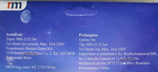 Cavo di estensione "Asztali sor-prelungitor" &amp; #13; — foto 2 dell'alert 0505/11