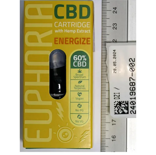 Cartuccia di sigaretta elettronica «CBD CARTRIDGE with Hemp Extract ENERGIZE» (EUPHORIA)