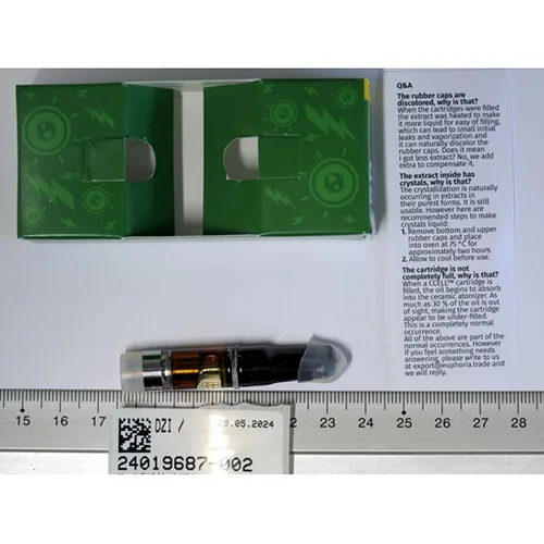 Cartuccia di sigaretta elettronica «CBD CARTRIDGE with Hemp Extract ENERGIZE» — foto 4 dell'alert A12/01719/24