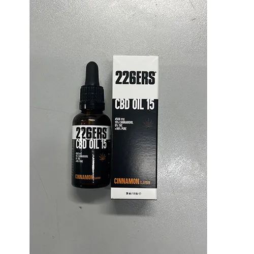 Olio per la cura della pelle «CBD OIL 15 „226ERS®“ 4500 mg 15 % Cannabidiol, 0 % THC, CINNAMON Flavour» — foto 1 dell'alert SR/00077/26