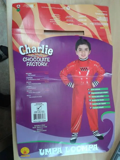Costume di fantasia-vestito «Charlie and the Chocolate Factory - Umpa Loompa» (Rubie's)