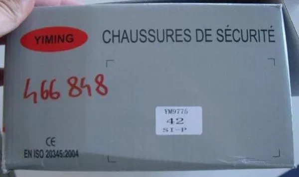 Scarpe di sicurezza «Chaussure de sécurité (Safety shoes)» — foto 4 dell'alert A12/0282/15