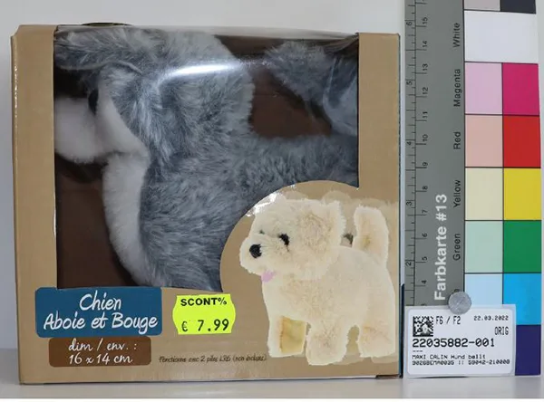 Giocattolo morbido «Chien Aboie et Bouge» (Maxi Calin)