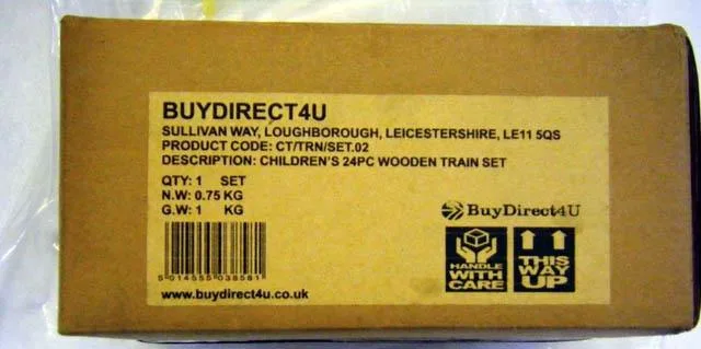 Set di treni giocattolo «Children's 24 Piece Wooden Train Set» (Buy Direct 4U)