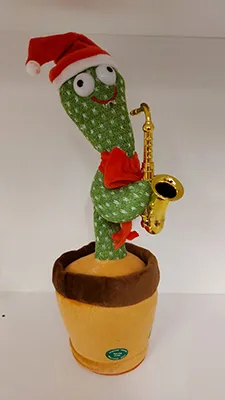 Giocattolo musicale «Christmas Dancing Cactus Electronic Plush Toys Singing Recording Lighting Decoration Gif…»