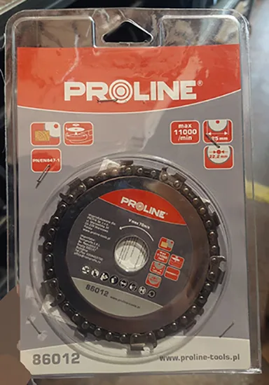 Lama circolare della sega «Circular chain saw for angle grinder 125 mm» — foto 2 dell'alert A12/00064/22