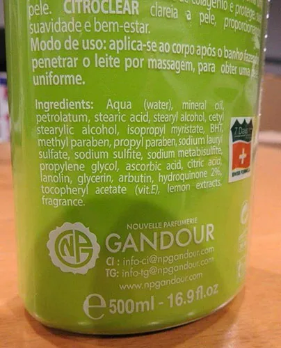 Crema schiarinte per la pelle «Citro Clear skin whitening accelerator» (Gandour)