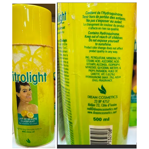 Crema schiarente per la pelle «Citrolight Lightening beauty lotion» (Dream Cosmetics)