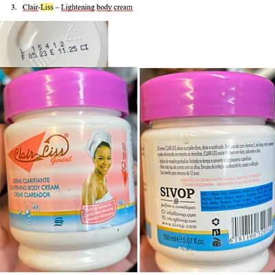 Crema schiarente per la pelle «Clair-Liss» — foto 1 dell'alert SR/00553/26