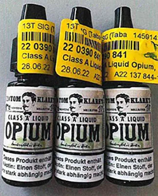 Liquido per sigarette elettroniche «Class A Liquid Opium» — foto 2 dell'alert A12/00038/23