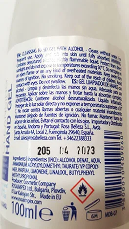 Disinfettante per le mani «Cleansing hand gel with alcohol» — foto 3 dell'alert A12/01868/23