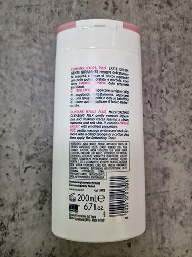 Latte detergente idratante «Clinians Hydra Plus» — foto 2 dell'alert A12/02848/23