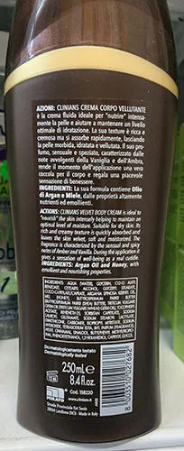 Crema per il corpo «Clinians vellutante» — foto 2 dell'alert A12/02091/23