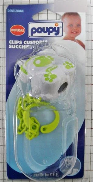 Titolare del succhietto «Clips custodia succhietto/Clip dummy holder» (poupy)