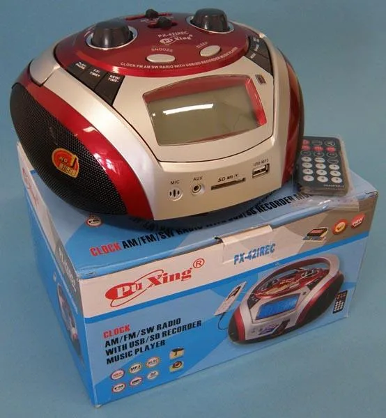 Radio portatile «Clock AM/FM6SW Radio with USB/SD Recorder Music Player» (pu Xing)