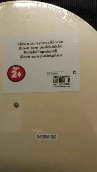Orologio puzzle giocattolo «Clown som pusselklocka» — foto 2 dell'alert A12/0770/18