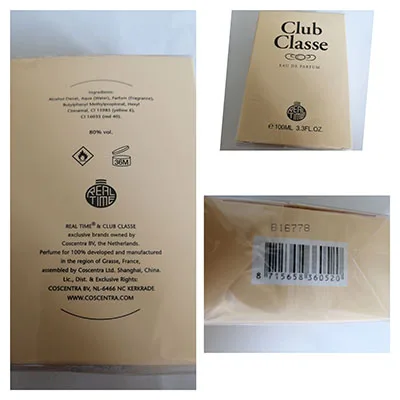 Profumo «CLUB CLASSE» (REAL TIME)