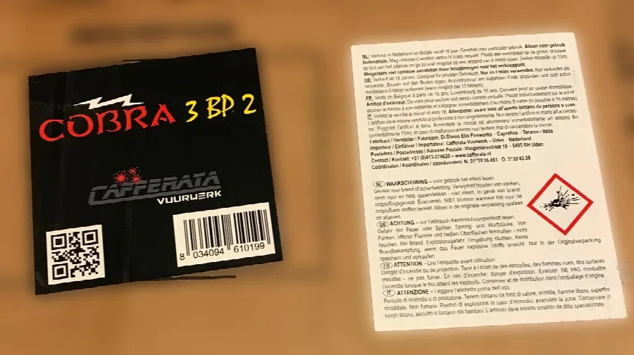 Fuochi d'artificio «Cobra 3 BP 2» (Di Blasio Elio Fireworks)