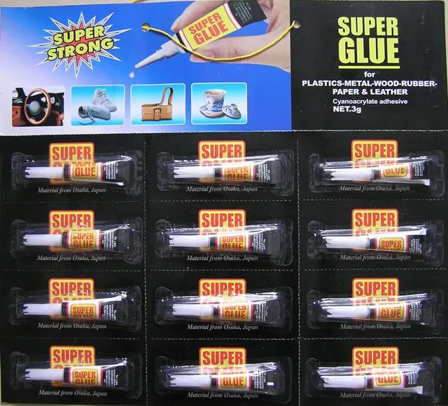 Colla "Super Colla per Plastiche — Metallo — Legno — Rub (Super Glue)
