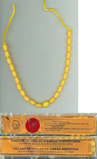 Collana di perline di ambra sintetica per bambini (ELFOS)