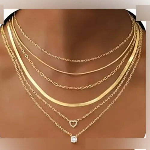 Set di collane «Collier chaine os de serpent pour femmes» — foto 1 dell'alert SR/04435/25