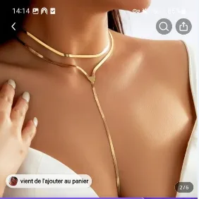 Collana «Collier doré en forme de Y» — foto 2 dell'alert A12/02454/24
