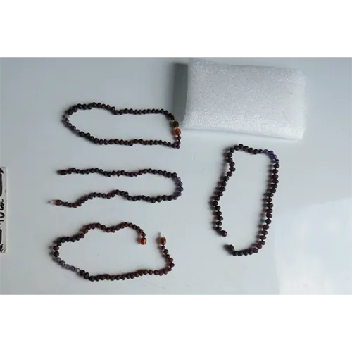 Collana dentizione «Collier pour enfant ambre naturel de la Baltique Ambre et Améthyste 12 pouces 30cm» — foto 2 dell'alert A12/03168/24