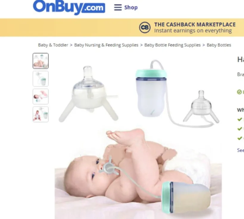 Bottiglie autoalimentanti per bambini «Colobyby Baby Self Feeding Bottle» (Dongguan Mumiy Technology Industry Co Ltd)