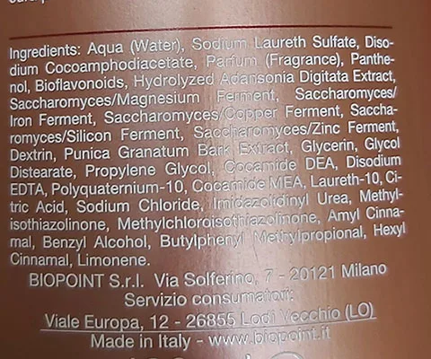 Shampoo «Colore vivo» (Biopoint)