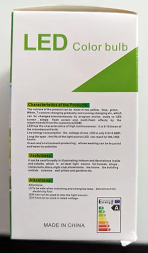 Lampadina a LED «Colored LED Bulb» — foto 6 dell'alert A12/02484/23