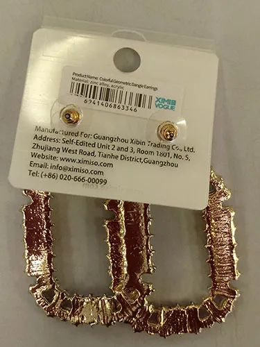 Orecchini «Colorful geometric dangle earrings» — foto 2 dell'alert A12/01595/21