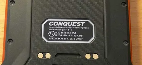 Telefono intelligente «Conquest S16 ATEX» — foto 7 dell'alert A12/00815/22
