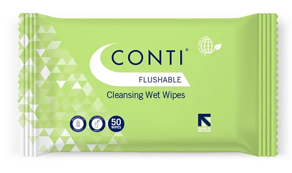 Salviette bagnate «Conti Flushable Cleansing Wet Wipes» — foto 1 dell'alert INFO/00093/22