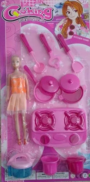 Bambola di plastica con set da cucina «Cooking - Play together!» (Unknown)