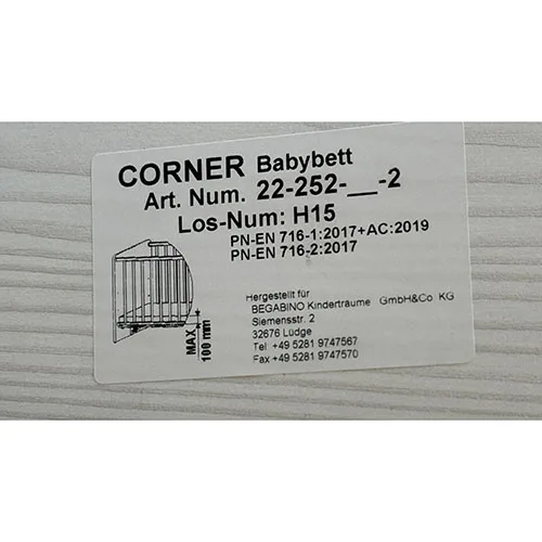 Lettino per bambini «CORNER Babybett» — foto 2 dell'alert A12/03258/24