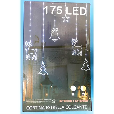 Catena di illuminazione «CORTINA ESTRELLA COLGANTE 175 LED»