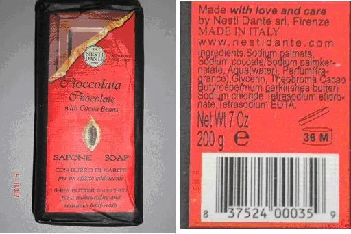 Cosmetici – Sapone sotto forma di una barretta di cioccolato (Nesti dante)