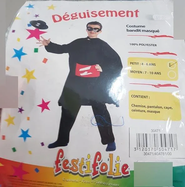 Costume da abito di fantasia «Costume Bandit Masqué» (Festifolie)