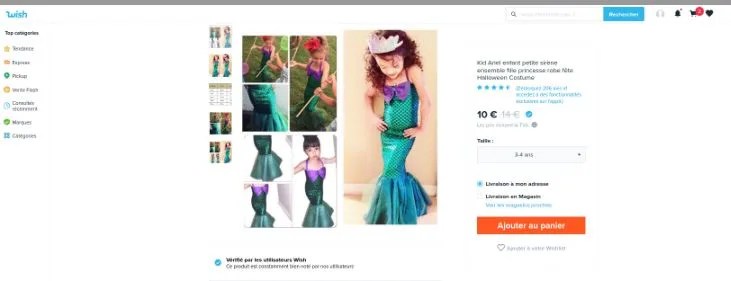 Costume da sirena per bambini