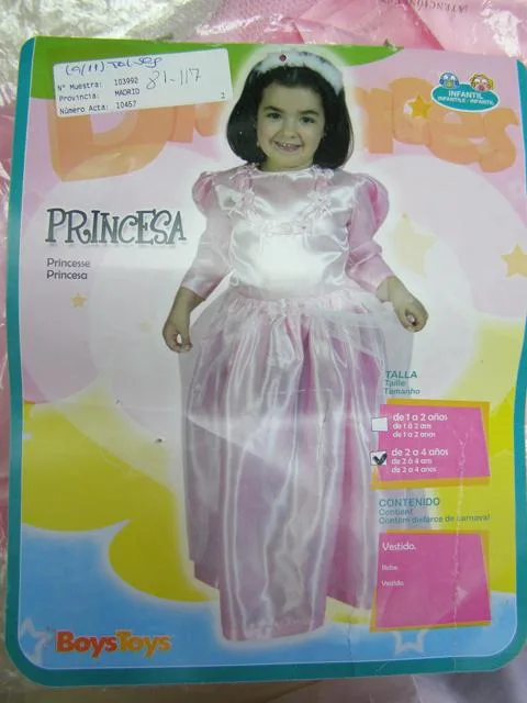 Costume principessa "Disfraz De Princesa" (principessa c) (Boys Toys)