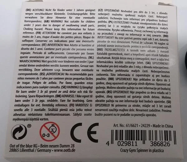 Filatore di Fidget «Crazy Gyro Spinner + LED» — foto 2 dell'alert A12/1739/17